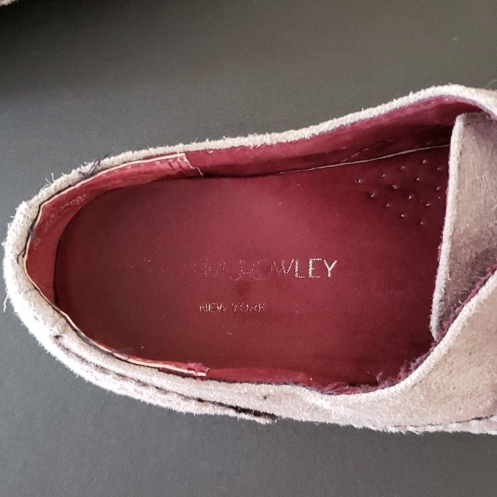 CYNTHIA ROWLEY Suede Wingtip Oxford Gray Size 7.5 - Picture 5 of 7